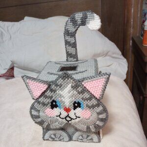 Kitten Caboodle Tissue Box Plastic Canvas